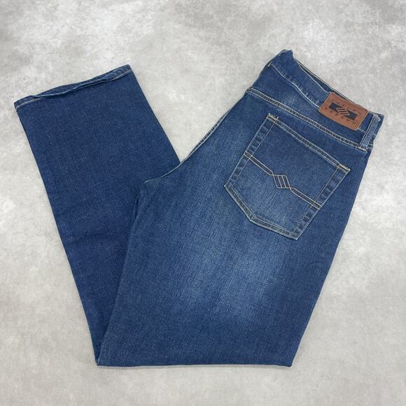Joseph Abboud Mens Fits 34W x 29L Classic Fit Medium Wash Denim Blue Jeans - Picture 1 of 9